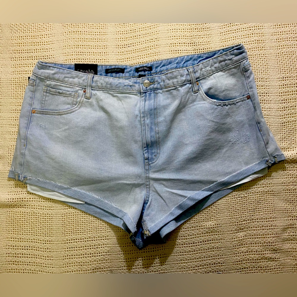 Women's Plus Size Super-High Rise Cheeky Jean Shorts - Wild Fable 16W